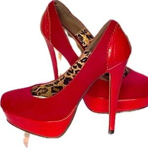 Red 6” Stiletto Heels 1 1/2 Platform